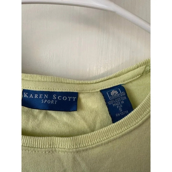 Karen Scott sport 100% cotton women’s size small green shirt - Picture 4 of 6